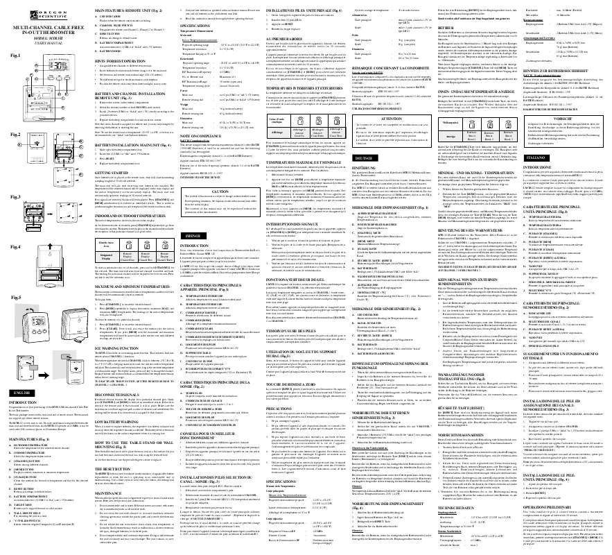 Notice OREGON SCIENTIFIC THERMOMÈTRE SANS FIL radioréveil Trouver